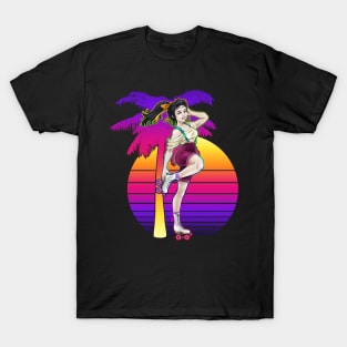 Neon Sunset Skater 2 T-Shirt